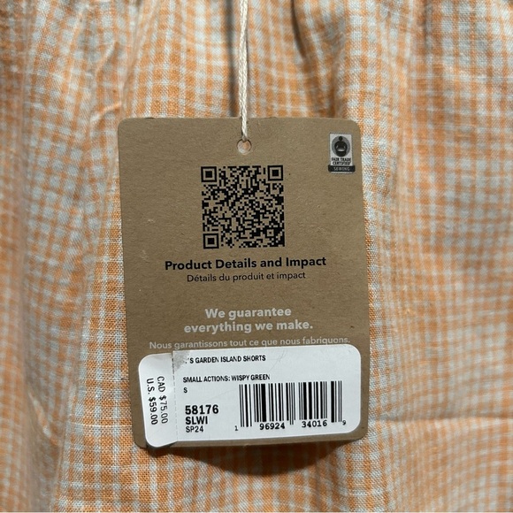Patagonia Women's Garden Island Shorts Wispy Green Size Small NWT - Picture 3 of 4